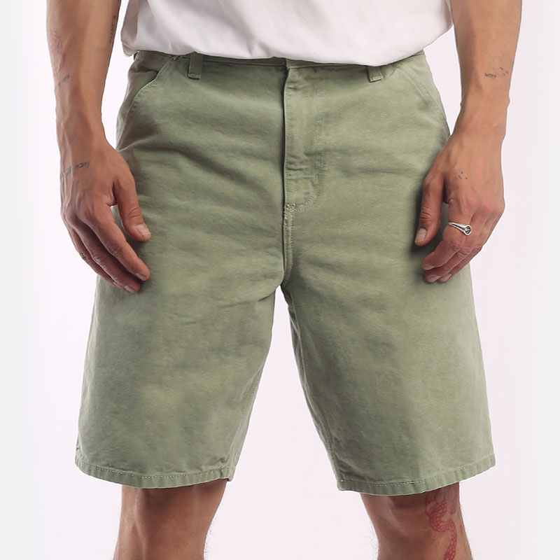 мужские салатовые шорты  Carhartt WIP Single Knee Short I027942-spearmint faded - цена, описание, фото 3